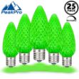 PeakPro Green C9 LED Replacement Bulbs 25 Pack