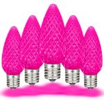 PeakPro Pink C9 LED Replacement Bulbs 25 Pack 