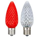 PeakPro Red/Pure White C9 LED Replacement Bulbs 25 Pack