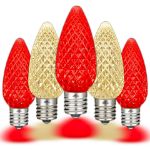 PeakPro Red/Warm White C9 LED Replacement Bulbs 25 Pack