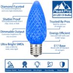 PeakPro Red/White/Blue C9 LED Replacement Bulbs 25 Pack
