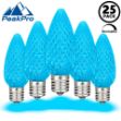 PeakPro Teal C9 LED Replacement Bulbs 25 Pack 