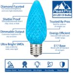 PeakPro Teal C9 LED Replacement Bulbs 25 Pack 