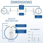 35 Light Non Connectable Pure White LED Mini Lights White Wire