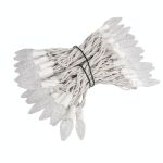 *NEW* True Twinkle Pure White 70 LED C6 Strawberry Mini Lights Commercial Grade on White Wire