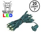 20 Light Warm White LED Mini Lights Green Wire