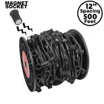 C9 Magnetic 500' Spool 12" Spacing Black Wire