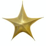 32" Fold Flat Star w/Metallic Mesh Fabric - Gold