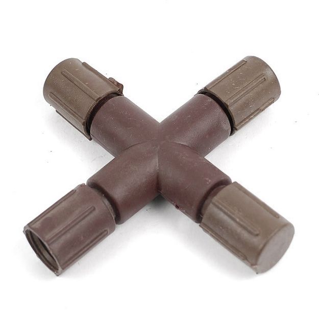 Coaxial X Connector - Brown