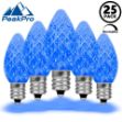 PeakPro Blue C7 LED Replacement Bulbs 25 Pack