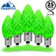 PeakPro Green C7 LED Replacement Bulbs 25 Pack