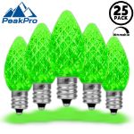 PeakPro Green C7 LED Replacement Bulbs 25 Pack