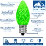 PeakPro Green C7 LED Replacement Bulbs 25 Pack