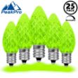 PeakPro Lime Green C7 LED Replacement Bulbs 25 Pack