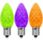 PeakPro Lime/Purple/Orange C7 LED Replacement Bulbs 25 Pack
