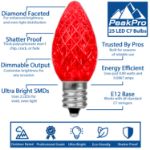PeakPro Multi Colored C7 LED Replacement Lamps 25 Pack