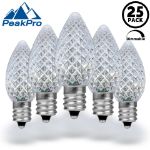 PeakPro Pure White C7 LED Replacement Bulbs 25 Pack