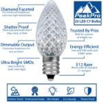 PeakPro Pure White C7 LED Replacement Bulbs 25 Pack