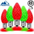 PeakPro Red/Green C7 LED Replacement Bulbs 25 Pack