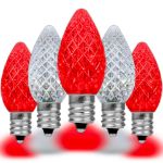 PeakPro Red/Pure White C7 LED Replacement Bulbs 25 Pack