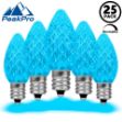 PeakPro Teal C7 LED Replacement Bulbs 25 Pack