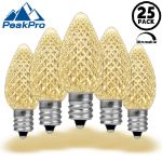 PeakPro Warm White C7 LED Replacement Bulbs 25 Pack