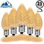 PeakPro Sun Warm White C7 LED Replacement Bulbs 25 Pack