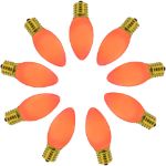 C9 RetroGlo® Vintage Orange Ceramic LED Replacement Bulbs - 25 Pack