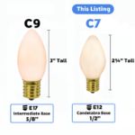 C7 RetroGlo® Vintage White Ceramic LED Replacement Bulbs - 25 Pack