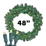 48" Lighted Colorado Pine Wreath