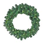 36" Lighted Colorado Pine Wreath