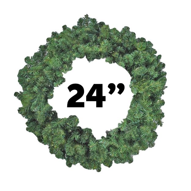 24" Unlit Colorado Pine Wreath