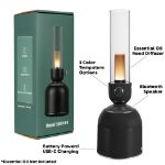 Rechargeable 3-in1 Camp Light Diffuser Speaker - Black
