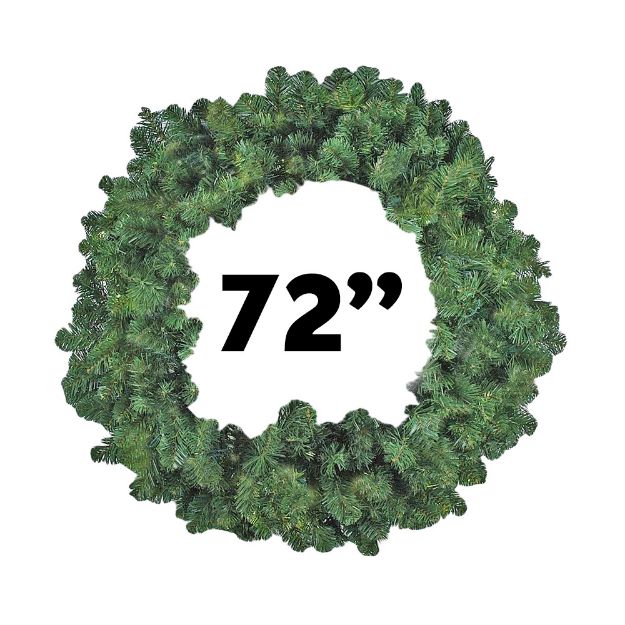 72" Unlit Deluxe Colorado Pine Wreath