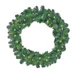 72" Lighted Deluxe Colorado Pine Wreath