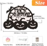 2D Trick or Treat & Pumpkin Motif Light (Orange & Green)
