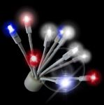 LED C9 Glitzer by Holidynamics Twinkle R/W/B 5pk