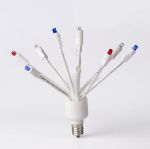 LED C9 Glitzer by Holidynamics Twinkle R/W/B 5pk