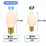 C9 RetroGlo® Vintage Blue Ceramic LED Replacement Bulbs - 25 Pack