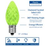 NL Select Lime Green C7 LED Replacement Bulbs 25 Pack