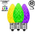 NL Select Yellow/Purple/Green C7 LED Replacement Bulbs 25 Pack