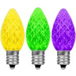 NL Select Yellow/Purple/Green C7 LED Replacement Bulbs 25 Pack