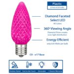 NL Select Pink C9 LED Replacement Bulbs 25 Pack