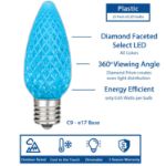 NL Select Teal C9 LED Replacement Bulbs 25 Pack