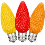 NL Select Yellow/Red/Orange C9 LED Replacement Bulbs 25 Pack