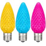 NL Select Yellow/Teal/Pink C9 LED Replacement Bulbs 25 Pack
