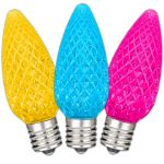 NL Select Yellow/Teal/Pink C9 LED Replacement Bulbs 25 Pack