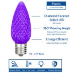 NL Select Lime/Purple/Orange C9 LED Replacement Bulbs 25 Pack