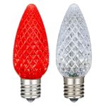NL Select Red/Pure White C9 LED Replacement Bulbs 25 Pack