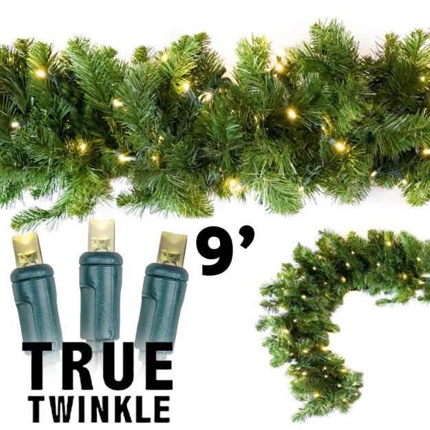 9' Lighted True Twinkle Deluxe Colorado Pine Garland